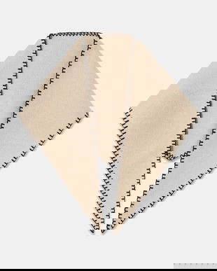 Morgan fular culoarea bej, uni, 5ELCO