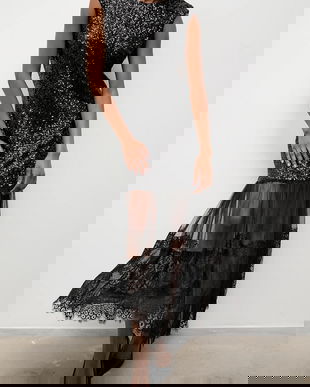 Answear.LAB rochie culoarea negru, maxi, evazati