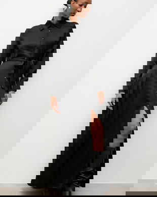 Answear.LAB rochie culoarea negru, maxi, evazati