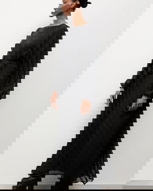 Answear.LAB rochie culoarea negru, maxi, oversize