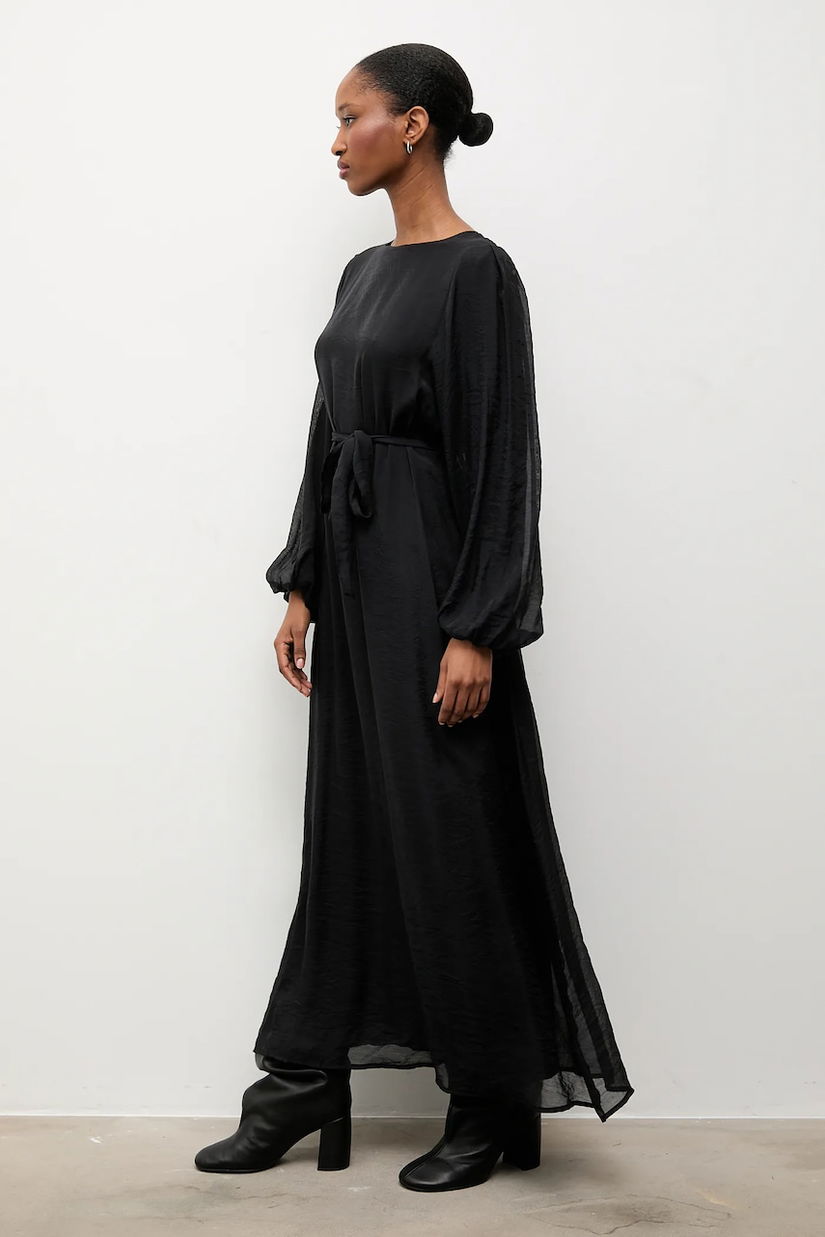 Answear.LAB rochie culoarea negru, maxi, oversize