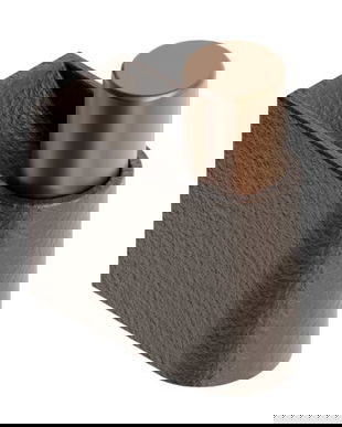 Agatatoare cuier Casey, finisaj maro metalic texturat/bronz mat, 23x61 mm