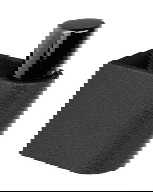 Agatatoare cuier Casey, finisaj negru lava texturat/negru titan lustruit, 23x61 mm