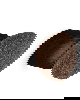 Agatatoare cuier Piece, finisaj negru mat lacuit/pluta, 48x64 mm