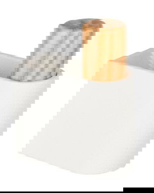 Agatatoare cuier Casey, finisaj piatra texturata alba/stejar, 23x61 mm