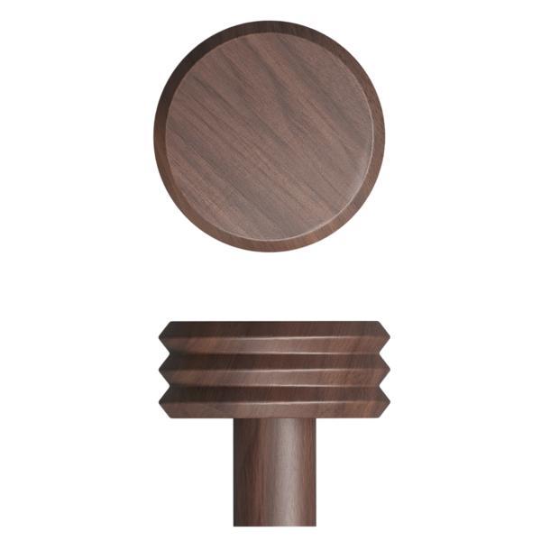 Agatatoare cuier Pulse, finisaj nuc, 90x62 mm