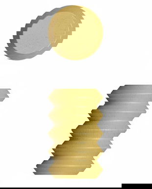 Agatatoare cuier Pulse Color, finisaj galben mustar, 28x45 mm