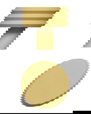 Agatatoare cuier Pulse Color, finisaj galben mustar, 65x57 mm