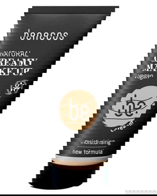 Fond de Ten Bio pentru Ten Usor Bronzat, Formula Vegana - Benecos Natural Creamy Make Up, nuanta Cream, 30 ml