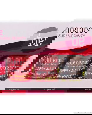 Set 3 Lacuri de Unghii Naturale 20-Free, Vegane &ndash; Benecos Classic in Red, 1 pachet