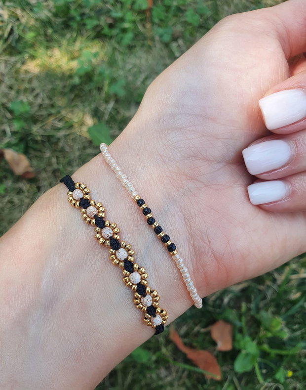 Set 2 brățări asortate șnur reglabil