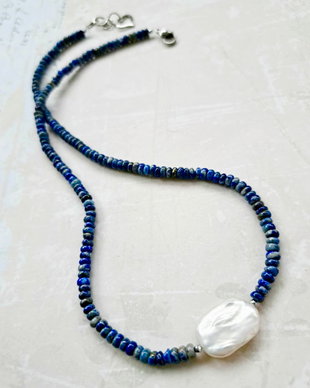 Colier CHOKER lapis lazuli natural