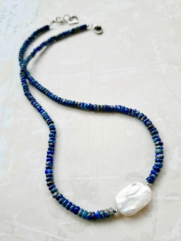 Colier CHOKER lapis lazuli natural