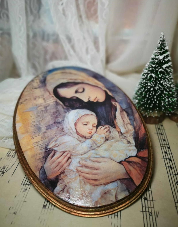 Inima Craciunului - decoratiune pentru Craciun cu tema religioasa