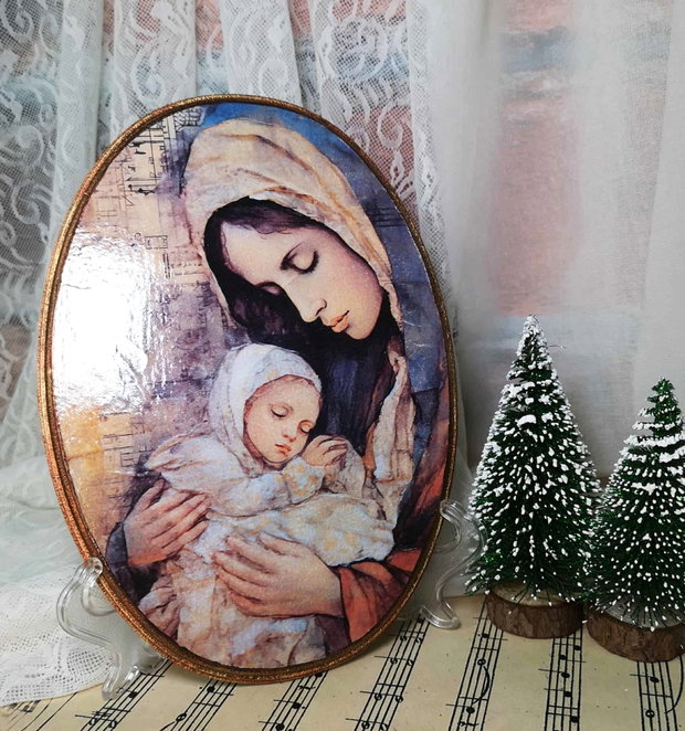 Inima Craciunului - decoratiune pentru Craciun cu tema religioasa