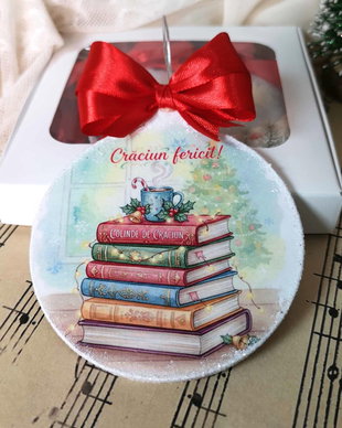 Decoratiune glob, cadou Craciun profesor lb romana