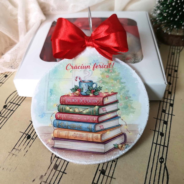 Decoratiune glob, cadou Craciun profesor lb romana