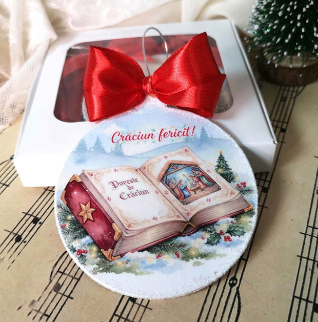 Decoratiune glob, cadou Craciun profesor religie