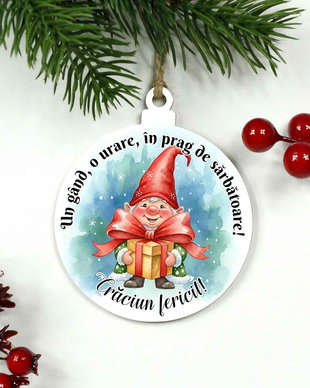 Glob lemn personalizat - Pitic