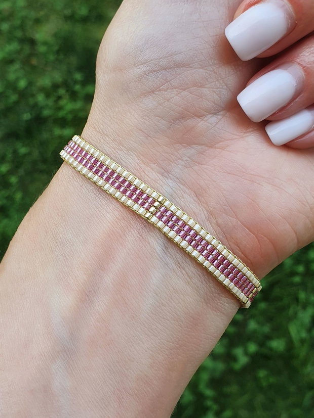 Brățară elegantă cu mărgele Miyuki