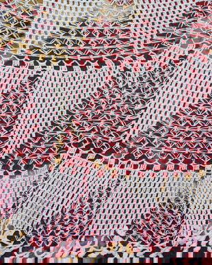 Fata de masa  interbelica , crosetata  cu fir de matase  in totalitate,