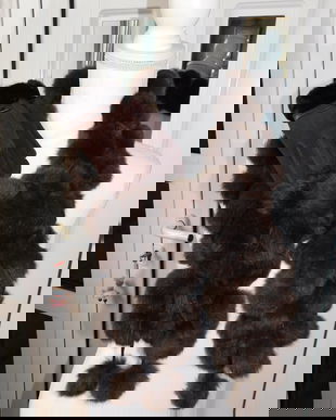 Esarfa noua  blana iepure , maro,  manusi noi maro asortate