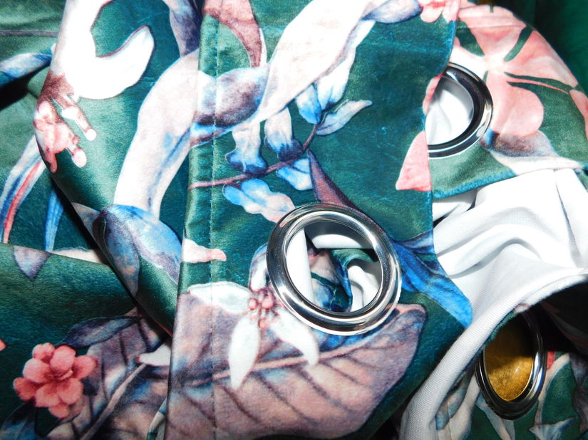 2  draperii noi ,  inele  metalice ,  superbe, mate ,