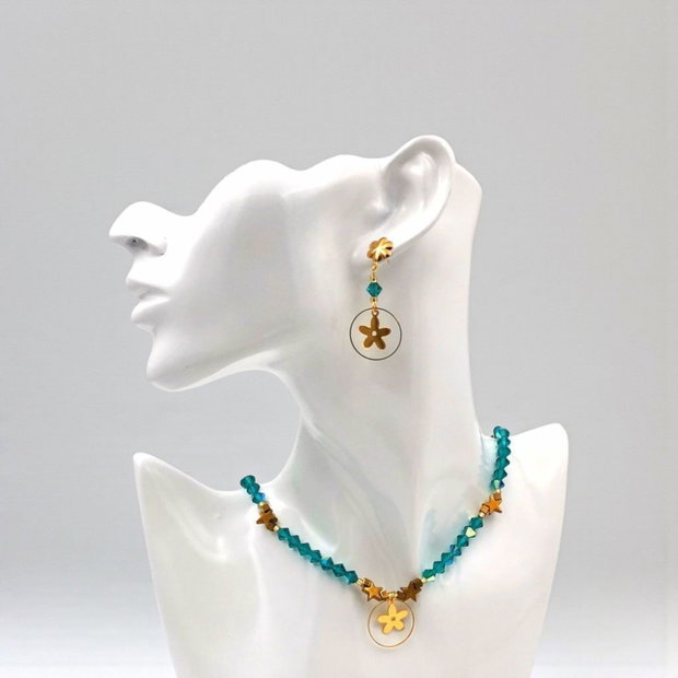 Set Colier și Cercei - Turquoise Reflections