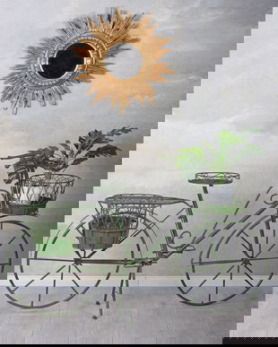 Bicicleta decorativa pentru gradina din fier forjat