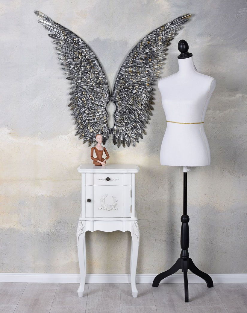 Set doua aripi de inger argintii