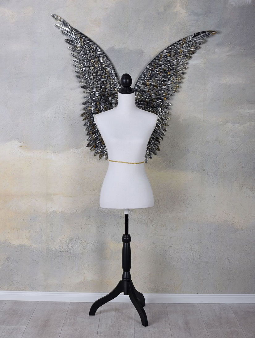 Set doua aripi de inger argintii