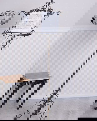 Suport partituri din fier forjat antik brown