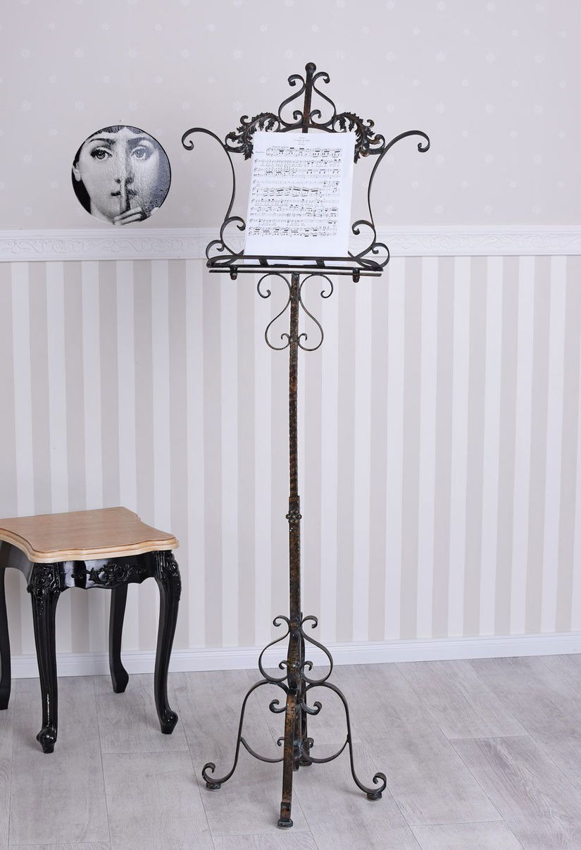 Suport partituri din fier forjat antik brown