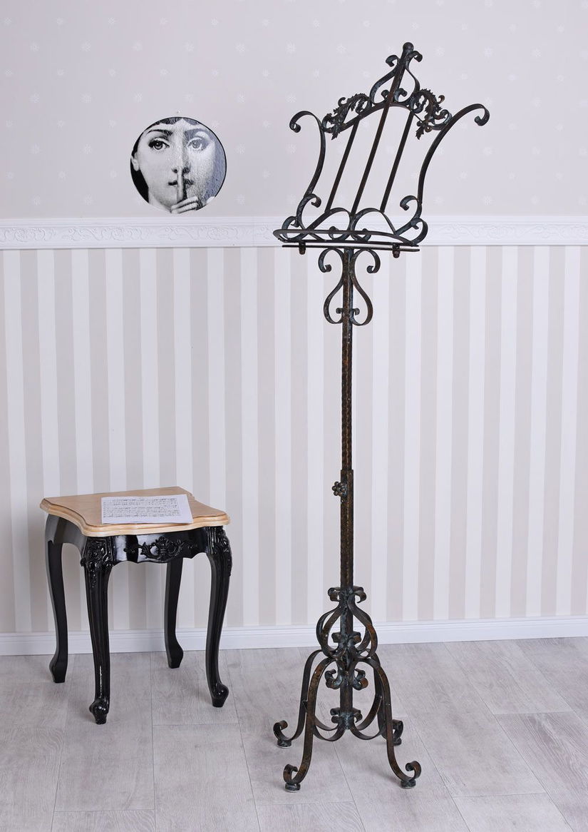 Suport partituri din fier forjat antik brown