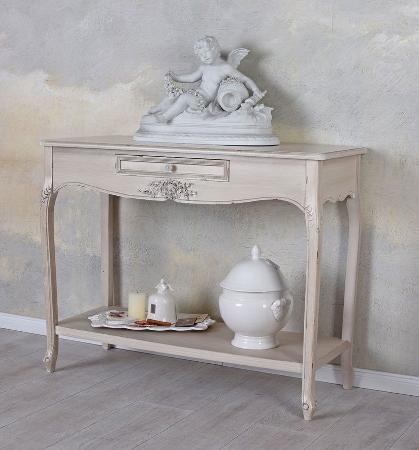 Consola Shabby Chic alb antichizat