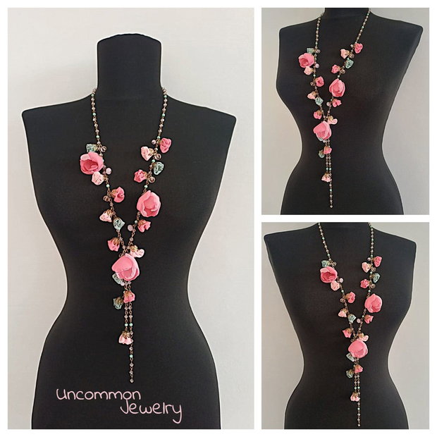Colier floral lung "Blossom"