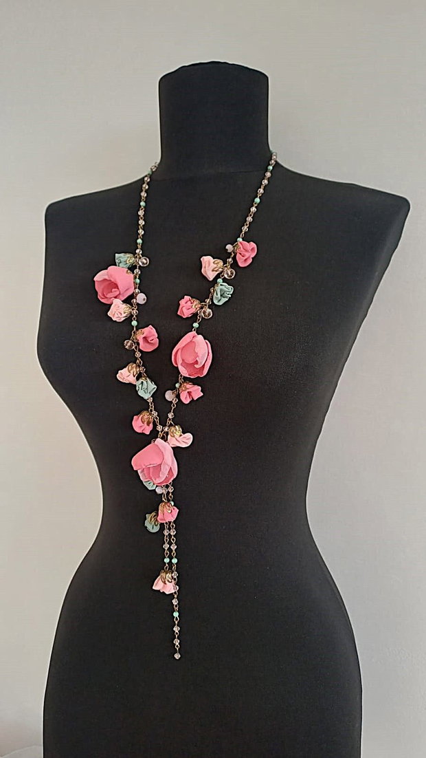 Colier floral lung "Blossom"