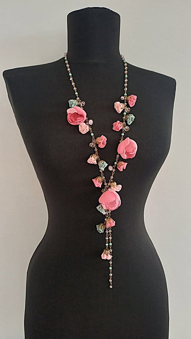 Colier floral lung "Blossom"