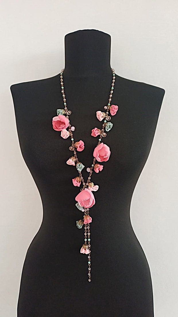 Colier floral lung "Blossom"