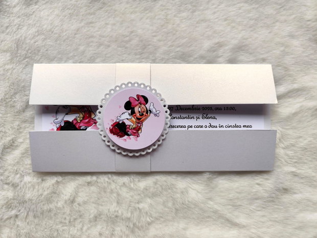 Invitație botez Minnie Mouse