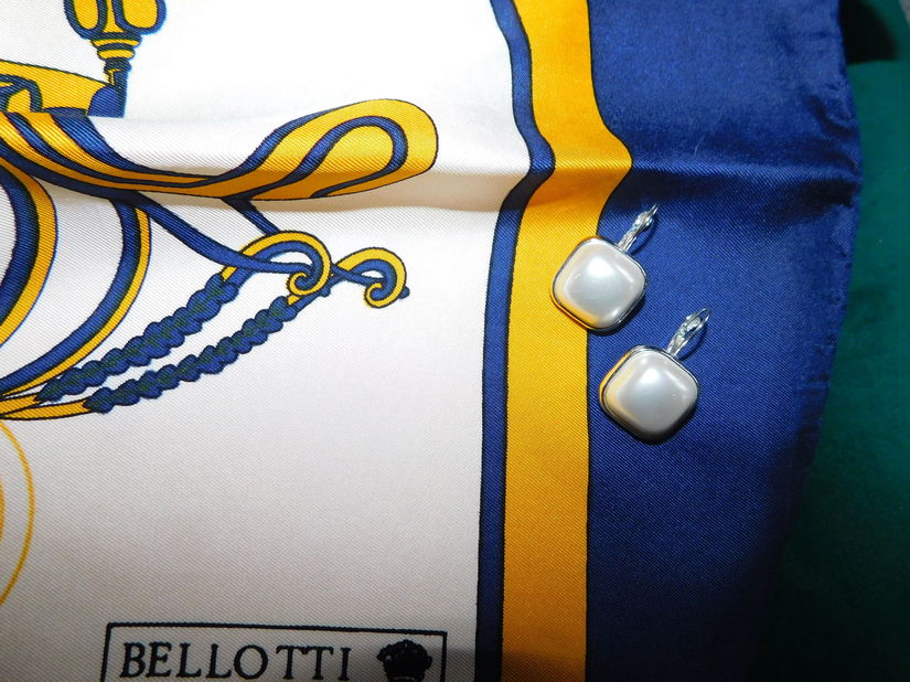 Brand Bellotti esarfa matase naturala cercei noi cadou