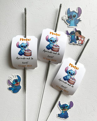Etichete pentru artificii de mână Stitch