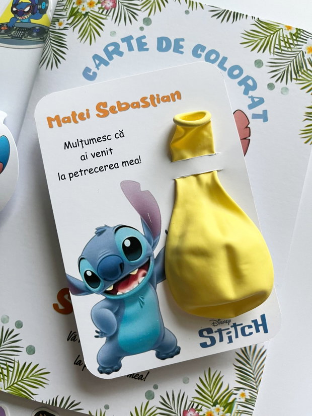Carte de colorat Stitch personalizată