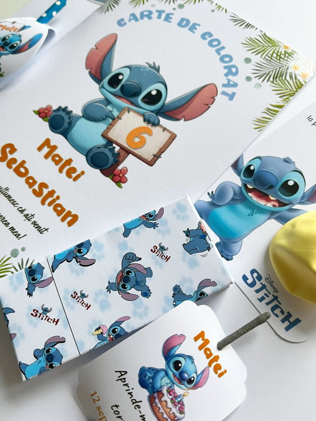 Carte de colorat Stitch personalizată