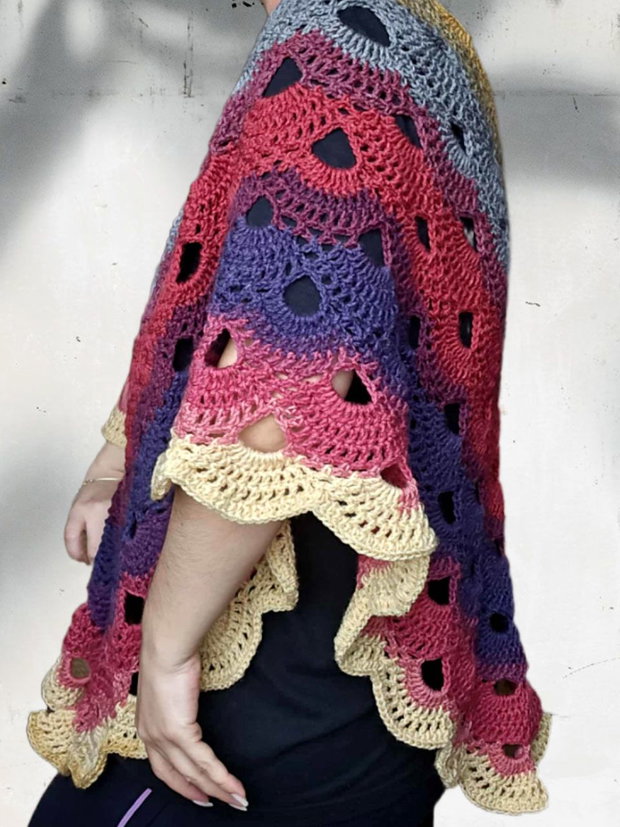 Poncho Virus Waves Degradé Chic