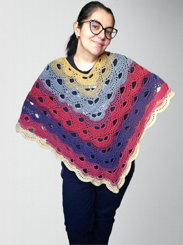 Poncho Virus Waves Degradé Chic