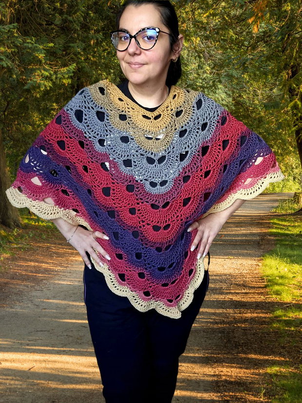 Poncho Virus Waves Degradé Chic