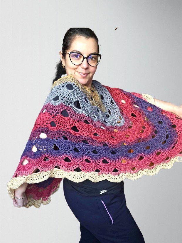 Poncho Virus Waves Degradé Chic