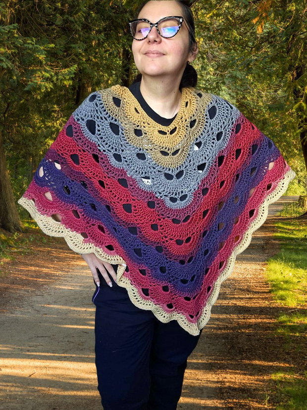Poncho Virus Waves Degradé Chic