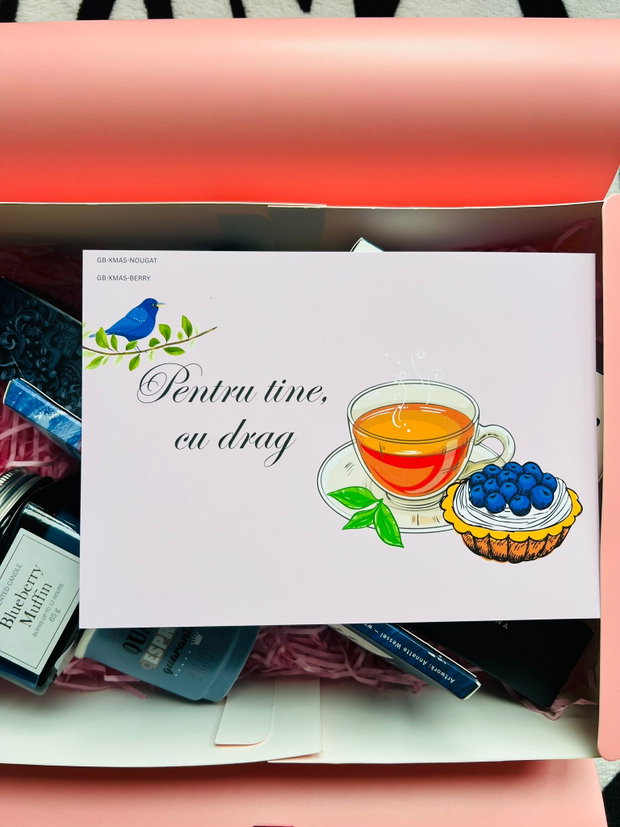 Set cadou pentru ea Bliss | lumânare, ceai relaxant, ciocolată neagră, espresso